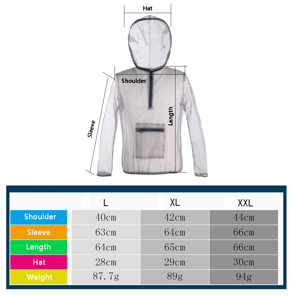 Outdoor wild fishing anti-mosquito bite coat Mosquito Bug Bee Insect Mesh Jacket Camping Fishing Protector Net