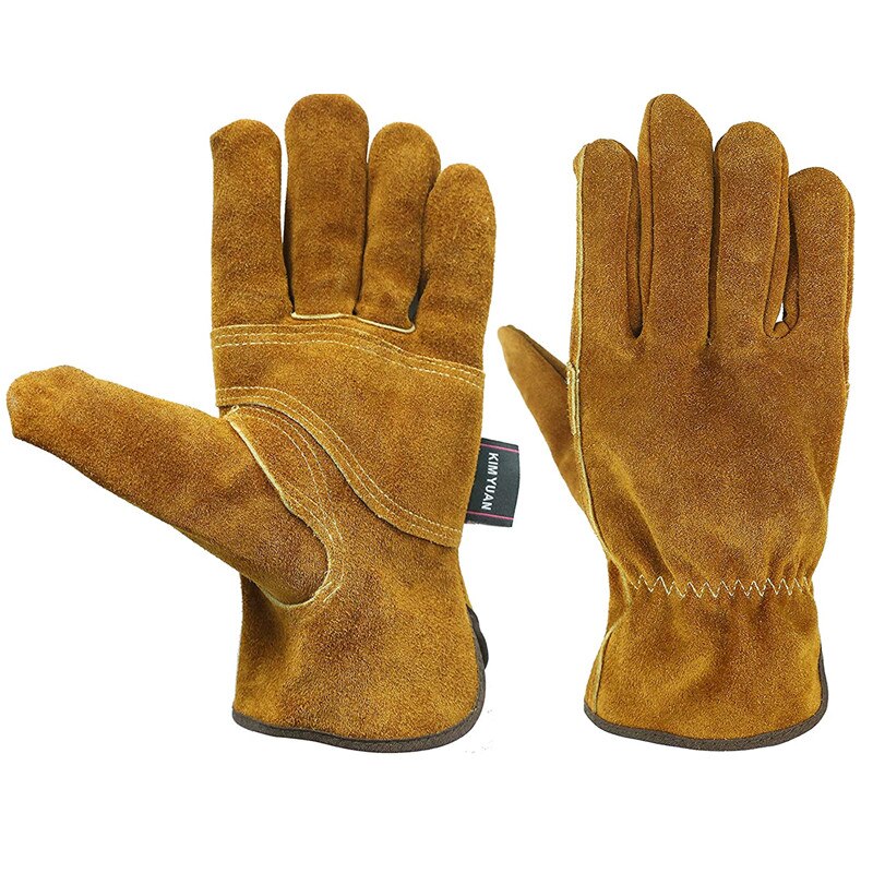 Waterproof Leather Work Gloves Thorn Proof Gardening Gloves Heavy Duty Rigger Gloves for Gardening, Fishing, Construction: XL