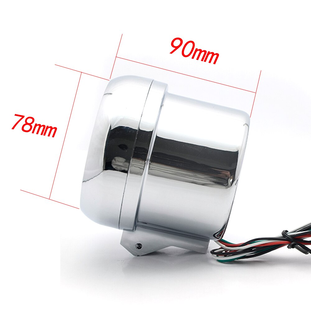 3.75" 95mm Tachometer RPM Gauge Carbon Fiber Face White LED 0-8000 rpm For warning function