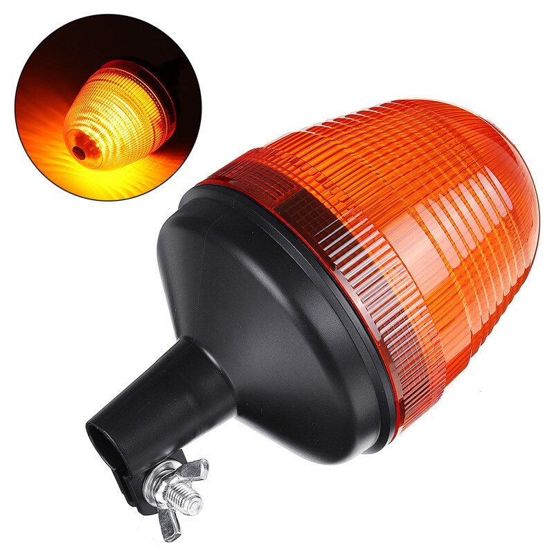 60 Led Safurance Led Roterende Knipperende Amber Baken Flexibele Din Pole Tractor Waarschuwingslampje Verkeerslicht Rijbaan Veiligheid 12V 24V