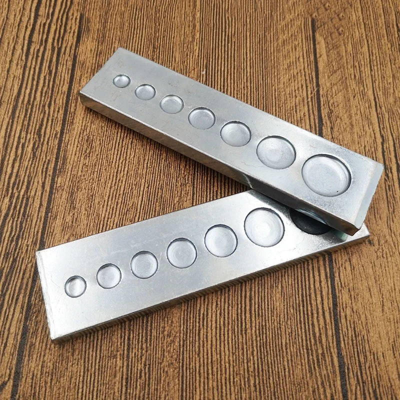7 in One Bottom Plate Hole Punch Snap Button Leather Craft Tools Rivet Button Setter Die Base DIY Working Tool