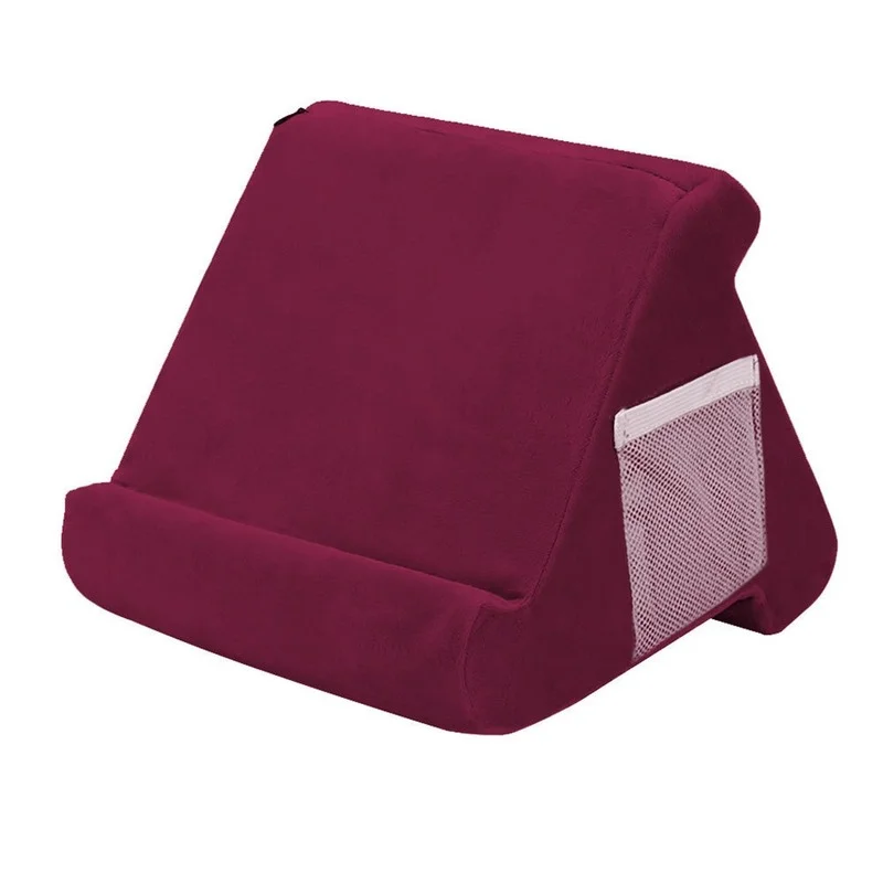 Multifunctionele tabletstandaard, kussen, tablet- en telefoonhouder voor ipad, laptop, mobiele telefoon, ondersteuning voor bed, tablethouder, beugel, boek: Rood