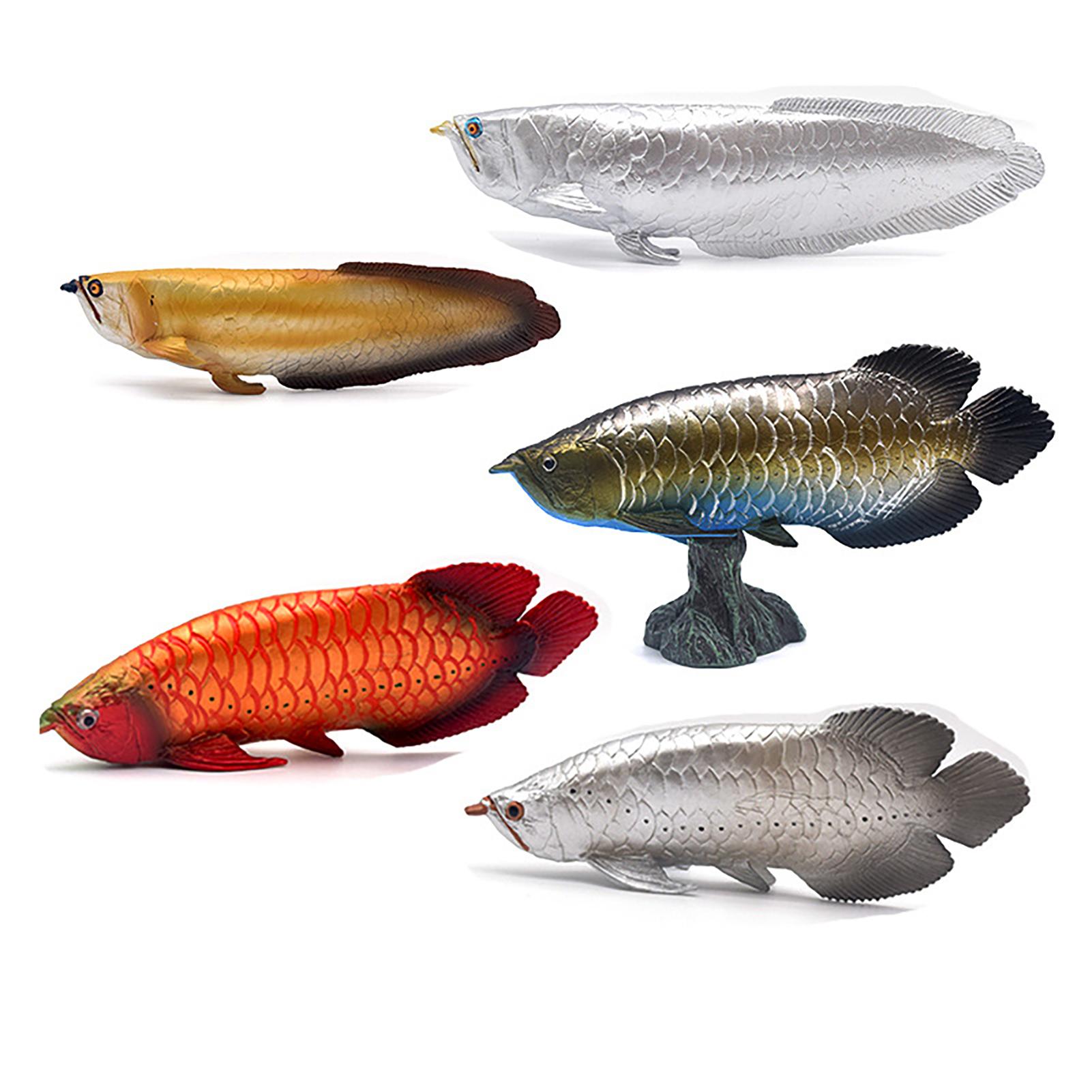 Süßwasser Stör Arowana Fisch Spielzeug - Realistisches Interaktives Tiermodell für Aquarium-Dekoration
