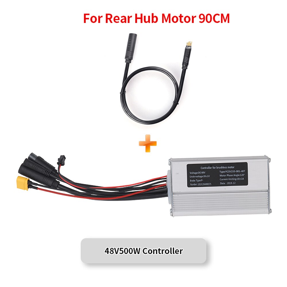 Contrôleur de moteur de moyeu de vélo électrique, pour Bafang 36V 48V 250W 350W 500W 750W, moteur Hub 9 broches, accessoires de vélo électrique: 500W 90cm Set