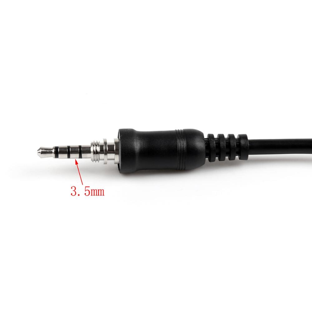 Artudatech 1Pcs 3.5mm Mini Din Plug Connector Cable For YAESU VX6R VX7R VX170 Radio Headset