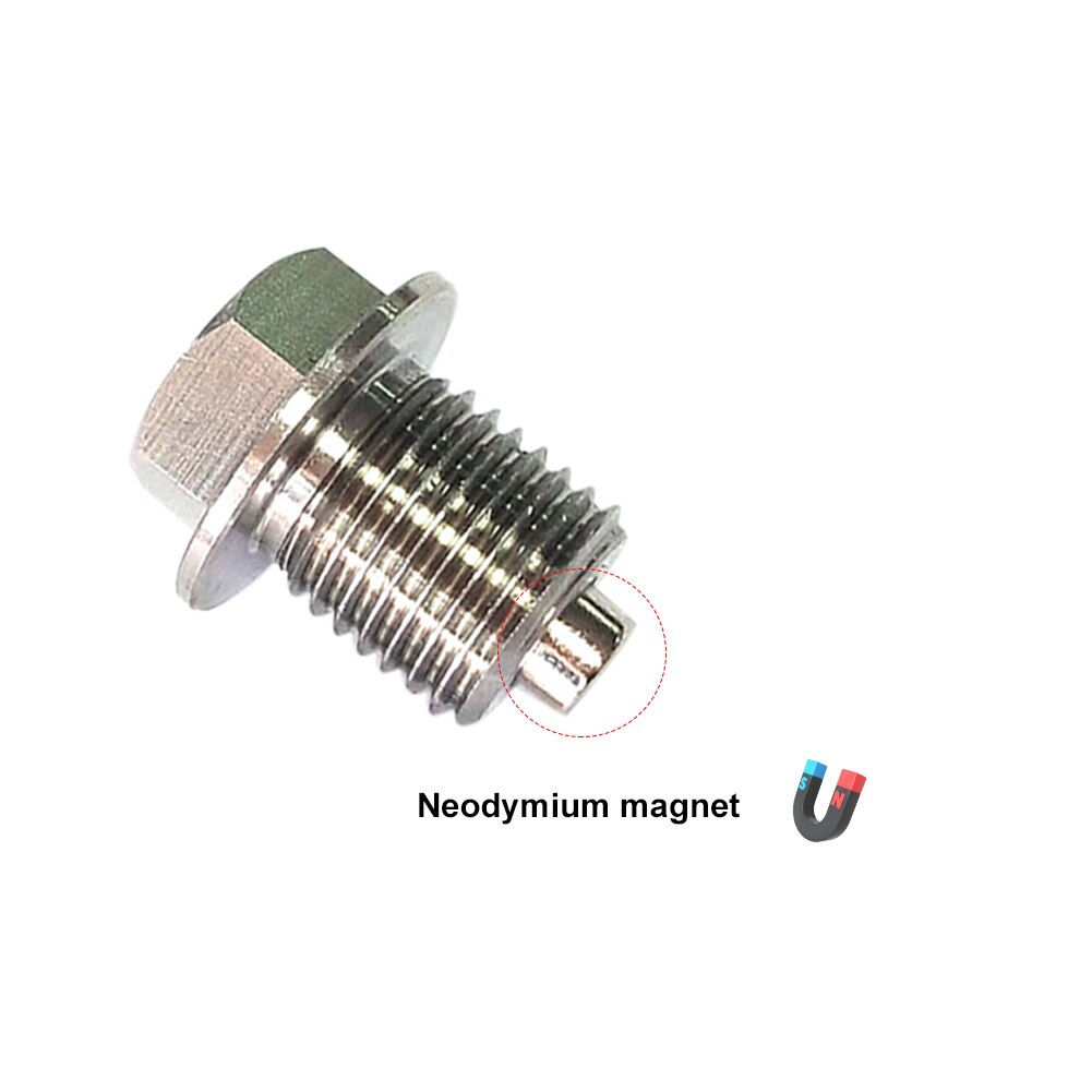 M14*1.5Auto Screw Cap Magnetic Oil Drain Plug Neo Magnets Oil Drain Sump Nut Drain Bolt Silver For Auto Car Accessories Tools
