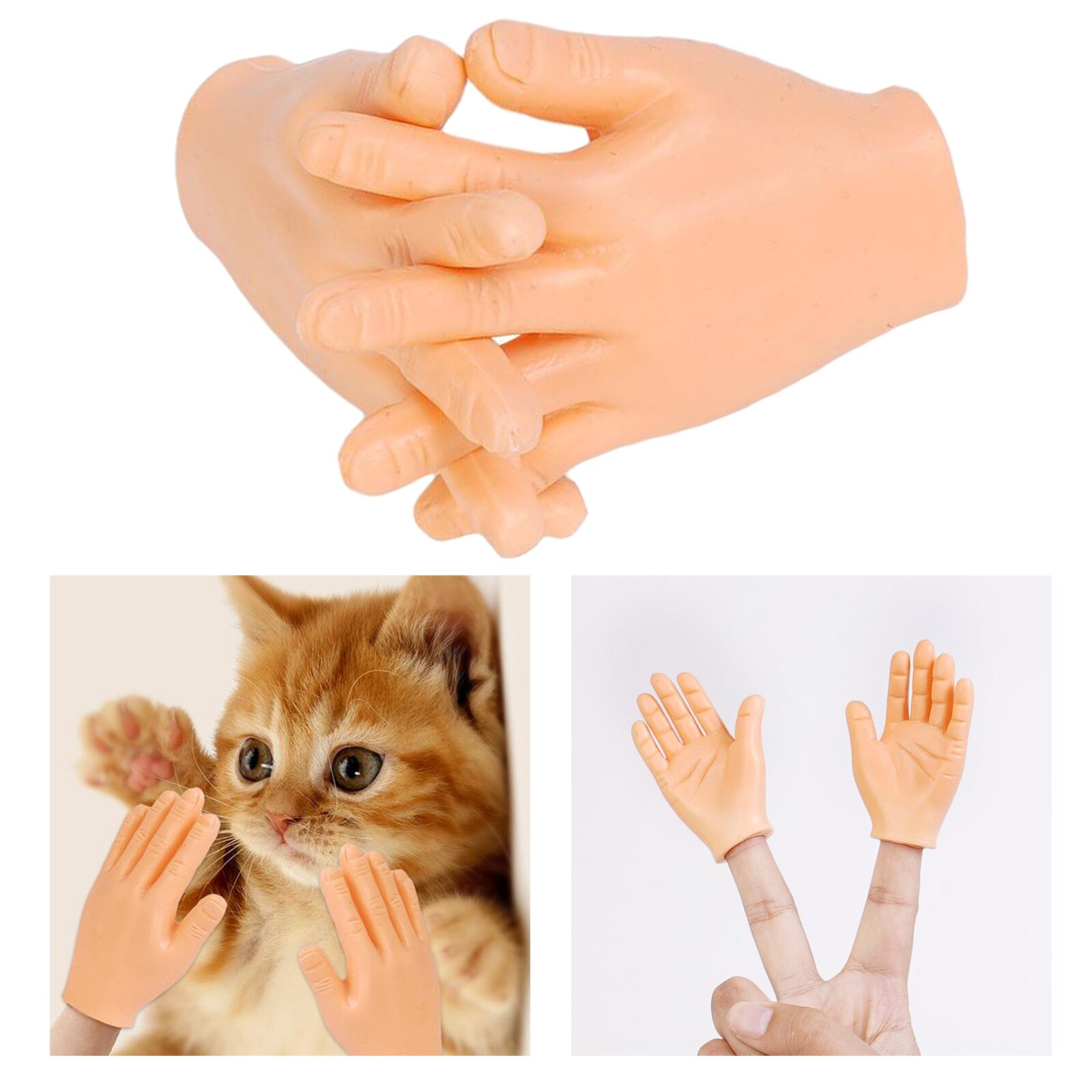 Finger Puppet Mini Finger Hands Tiny Hands with Left Hands and Right Hands for Game Party: 2pcs