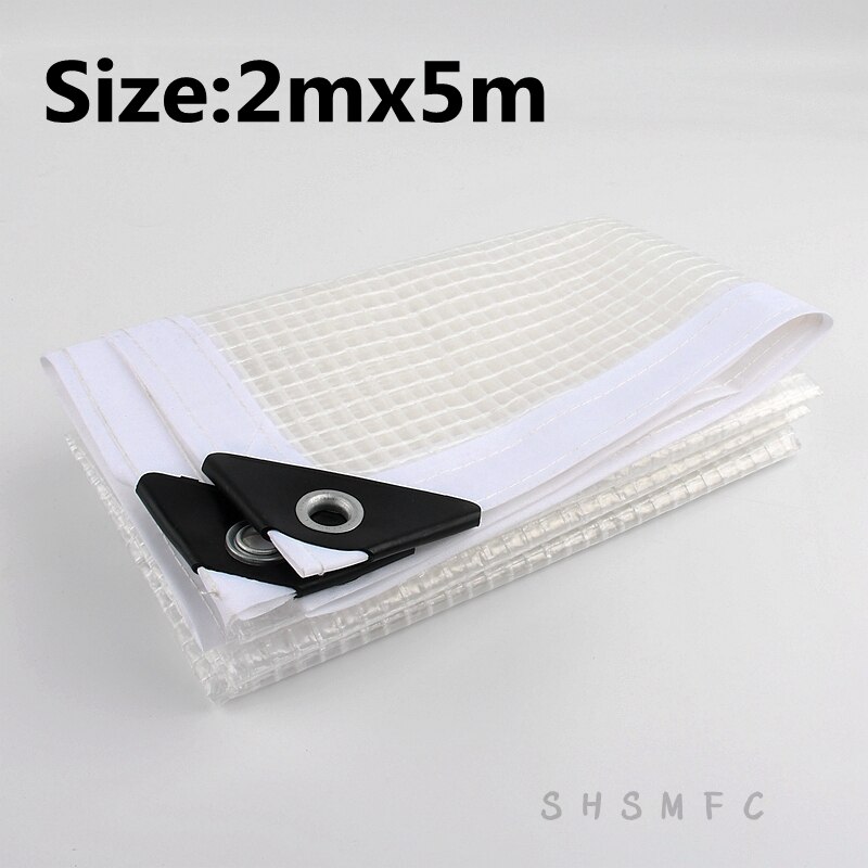 0.32mm pressua pe kalvo parveke puutarha läpinäkyvä verkko muoto sateenkestävä kangas kukkakasveja suojaa näkyvä varjo purjeet: 2m x 5m