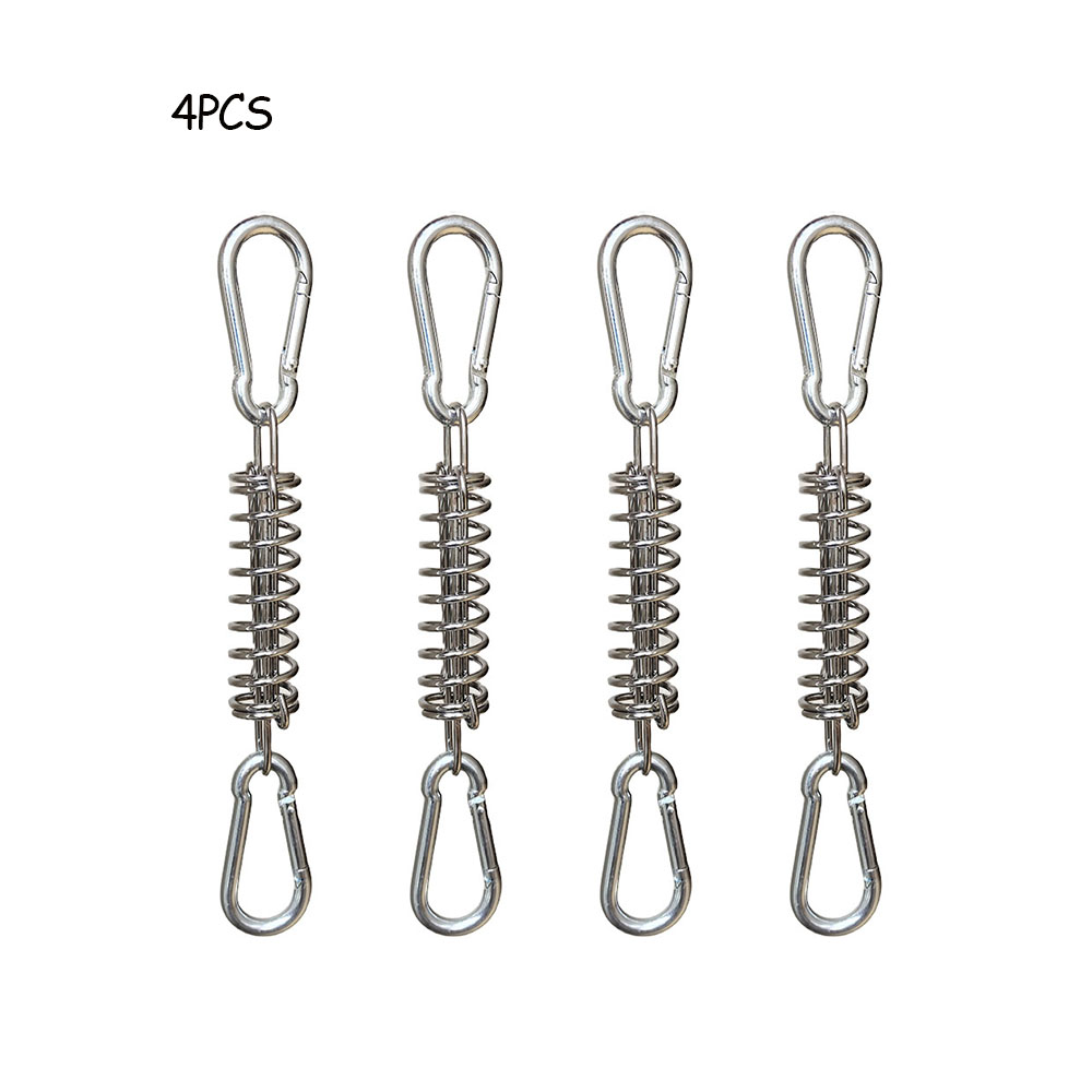4/6Pcs Camping Tent Wind Rope Spring Buckle Tent Tensioner Camping Deck Pegs with Carabiner Clips Awning Tightener Fixed Hook: MULTI