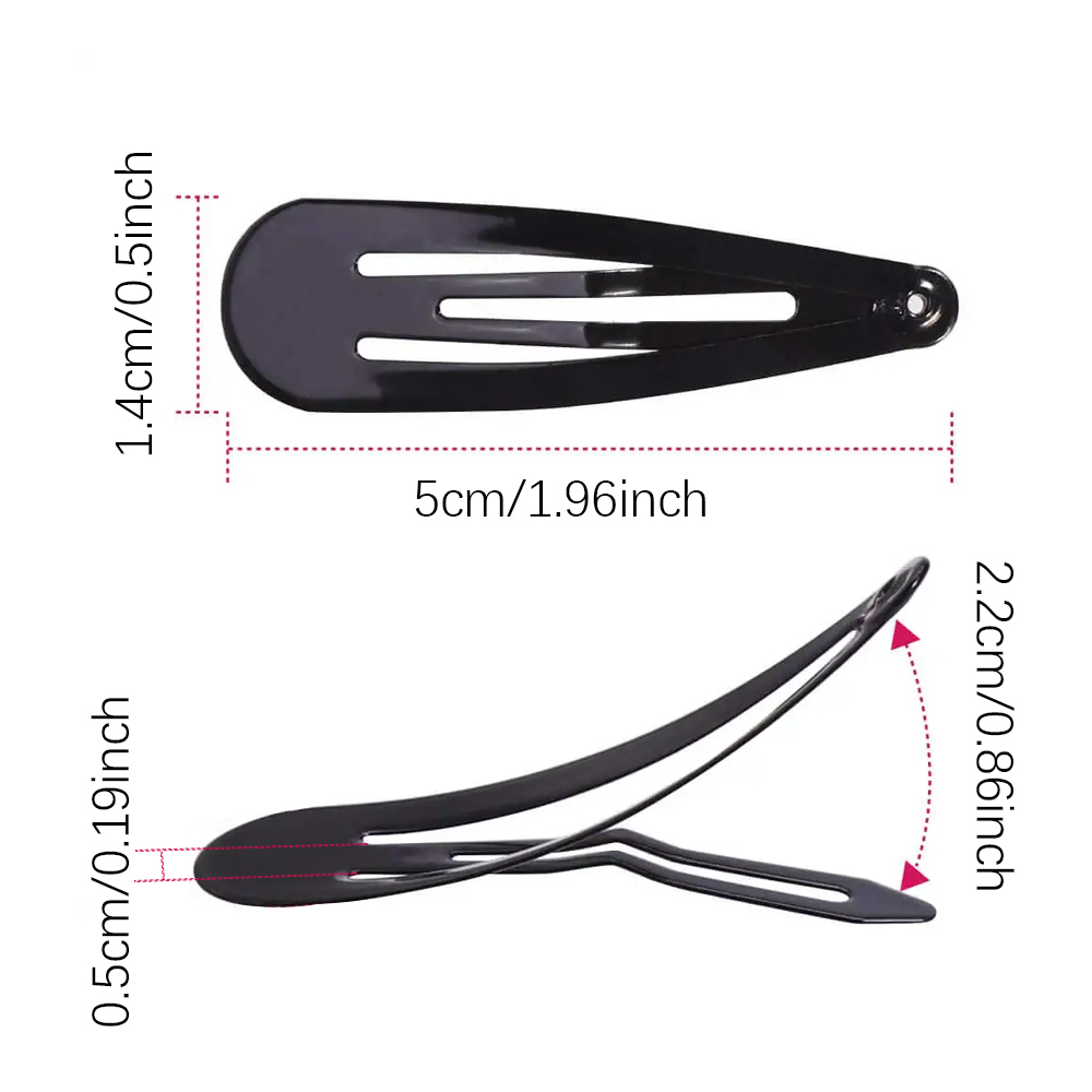 12 pièces/lot pinces à cheveux pour femmes Barrettes à cheveux pince épingles Simple noir couleur pinces à cheveux Snap métal Hairgrip femmes épingle à cheveux outil