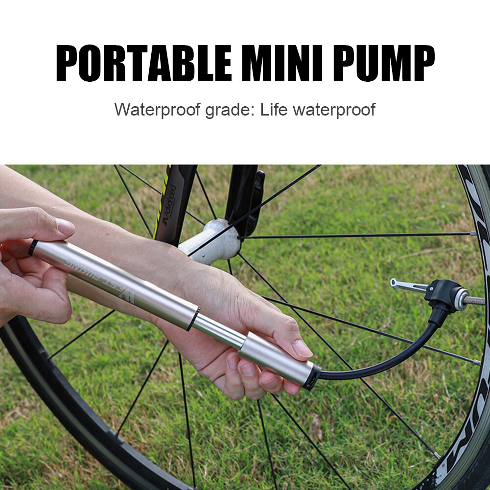 WEST BIKING Mini Bicycle Pump Aluminum Alloy Cycling Hand Air Pump Ball Tire Inflator MTB Mountain Road Bike Pump 120PSI