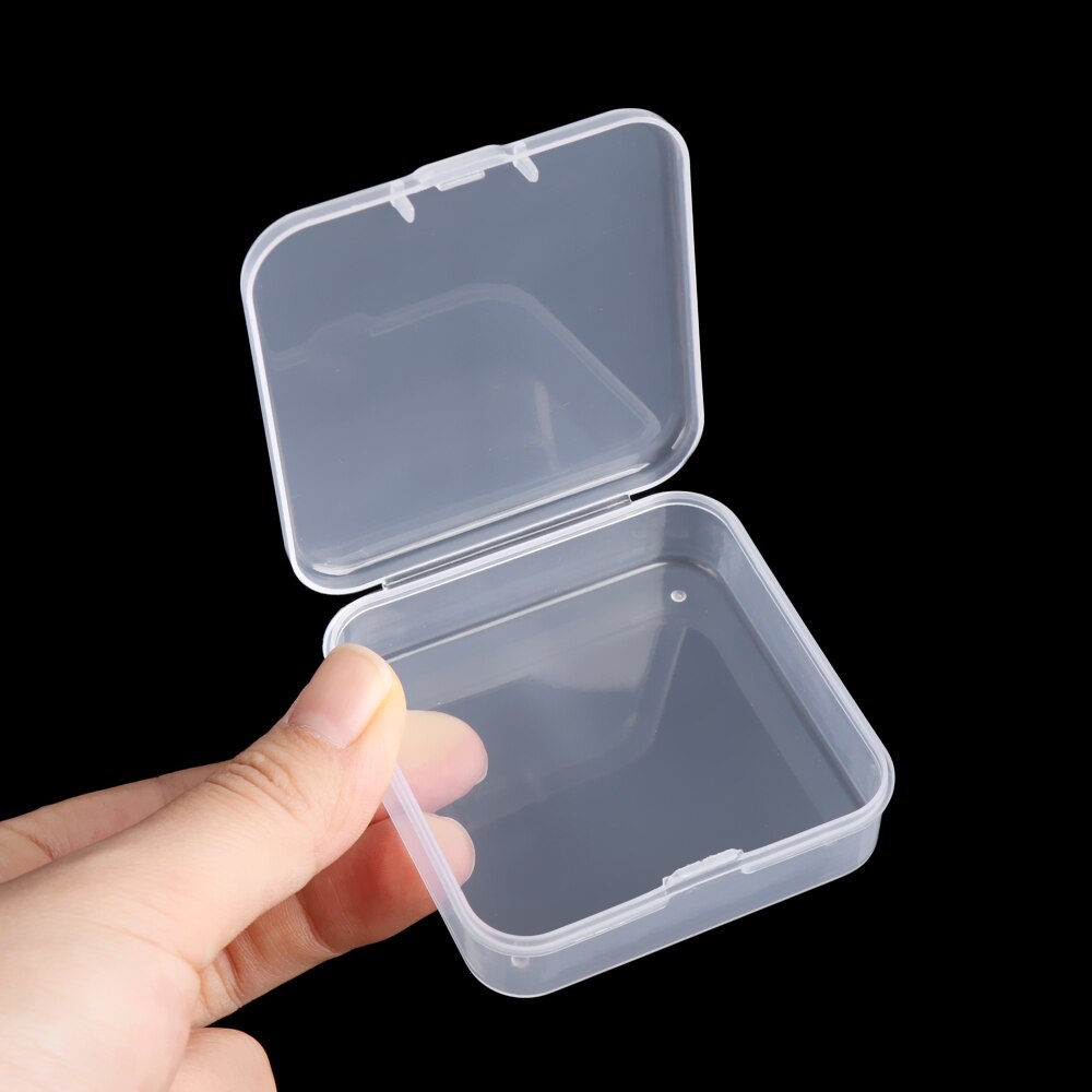 9Sizes Small Plastic Square Transparent Storage Box Items Sundries Organizer Case Jewelry Beads Container Tools Accessories Box
