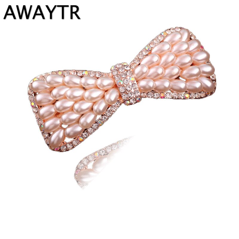 Hair Ornaments AWAYTR Female Hairpins Peacock Hairpin Pearl Cystal Hair Clips Women Hair Jewelry Rhinestone Barrettes: 03