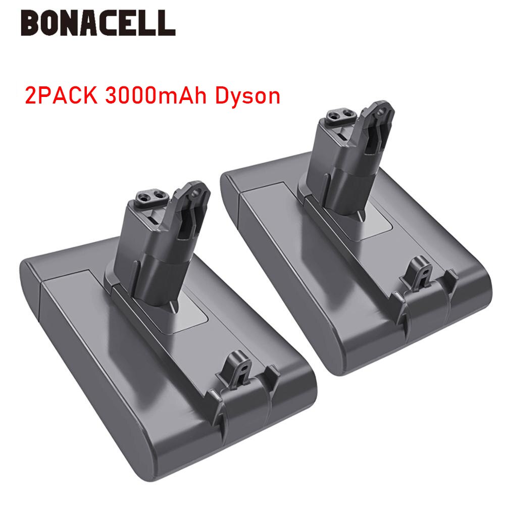 Batteria Bonacell 22.2V 4000mAh DC31 (adatta assolo tipo B) per aspirapolvere senza fili Dyson DC31 DC35 DC44 DC45 serie Li-ione L30: 2 pezzo 3.0Ah