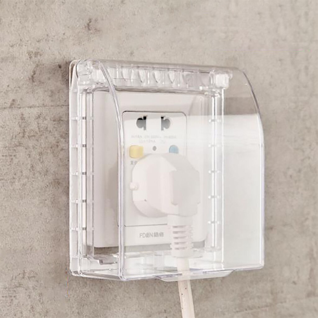 86type Light Panel Socket Doorbell Flip Cap Cover Clear Bathroom Kitchen Accessory Plastic Wall Switch Waterproof Cover Box #T1P