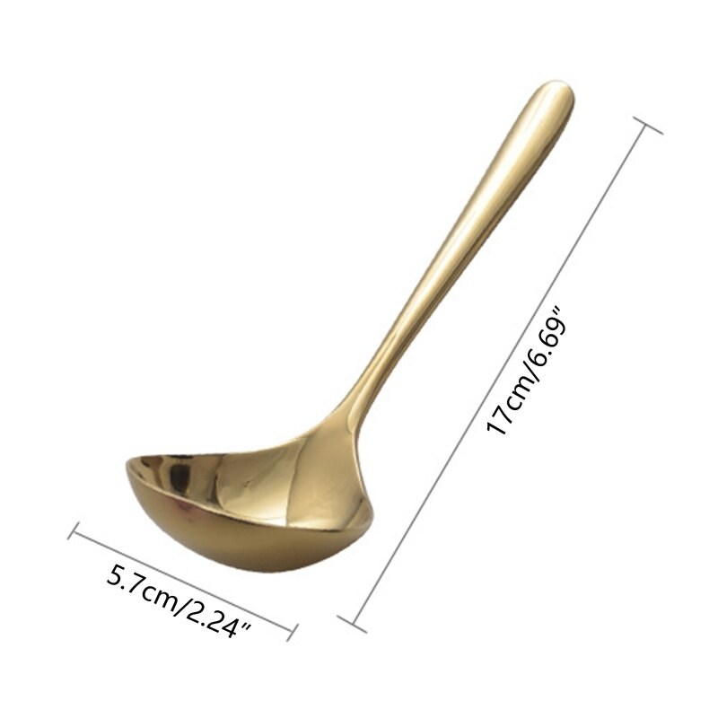 Practical Soup Spoon Family Soup Spoon Stainless Steel Kitchen Cooking Spoon 304 Stainless Steel Material Household Gadgets