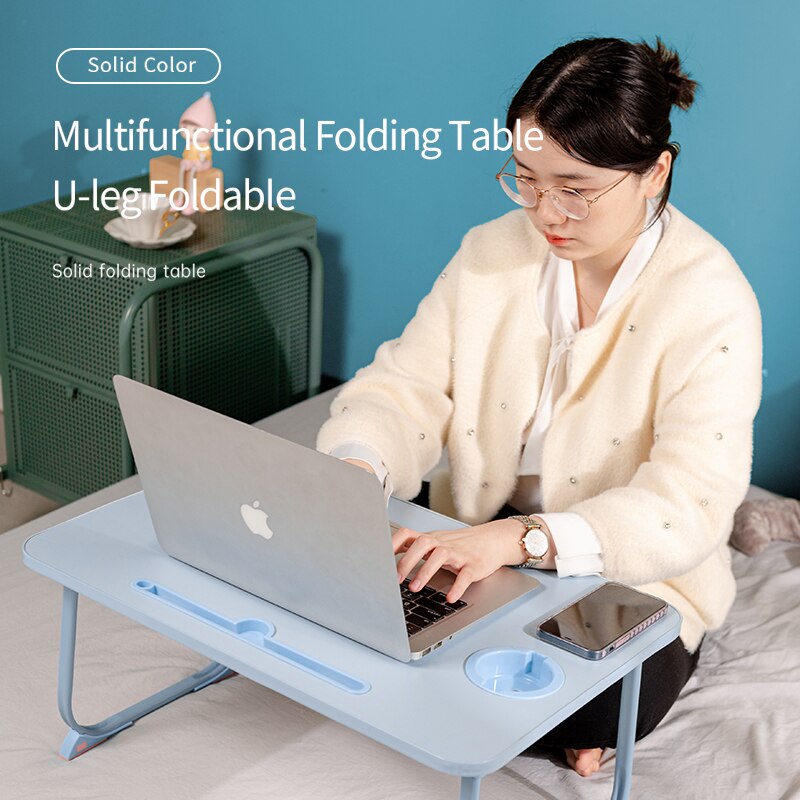 DIY Portable Folding Table For Laptop Solid Color Simple Folding Table Board Waterproof Multifunctional Table Table Picnic Table