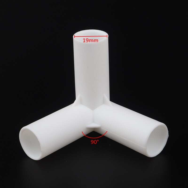 19mm 20mm PVC Straight Elbow Tee Connector Four Way Joint 90 120 135 degree PVC Pipe Adapter Wardrobe Tent Shoe Rack Fittings