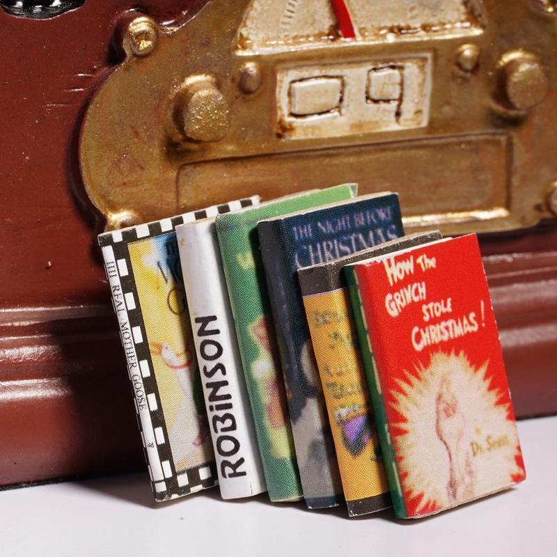 6 Pcs Comic Books1:12 Doll Accessories Doll Books House Decor Scene Study Room Exquisite Books