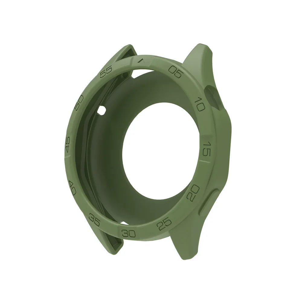 Silicone Case Bumper For Huawei Watch GT4 46mm Protector Frame SmartWatch Protective Case For Huawei Watch GT4 46mm Accessories: WHITE