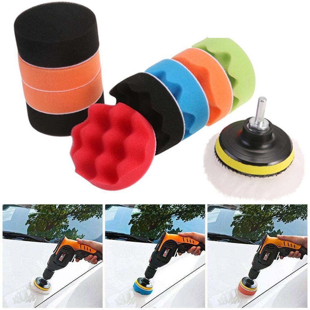 5inch Car Polishing Disc 11Pcs/Set Self-Adhesive Buffing Polishing Adapter Sponge Wool Waxing For Car Polisher Wheel Pad Dr S7L5