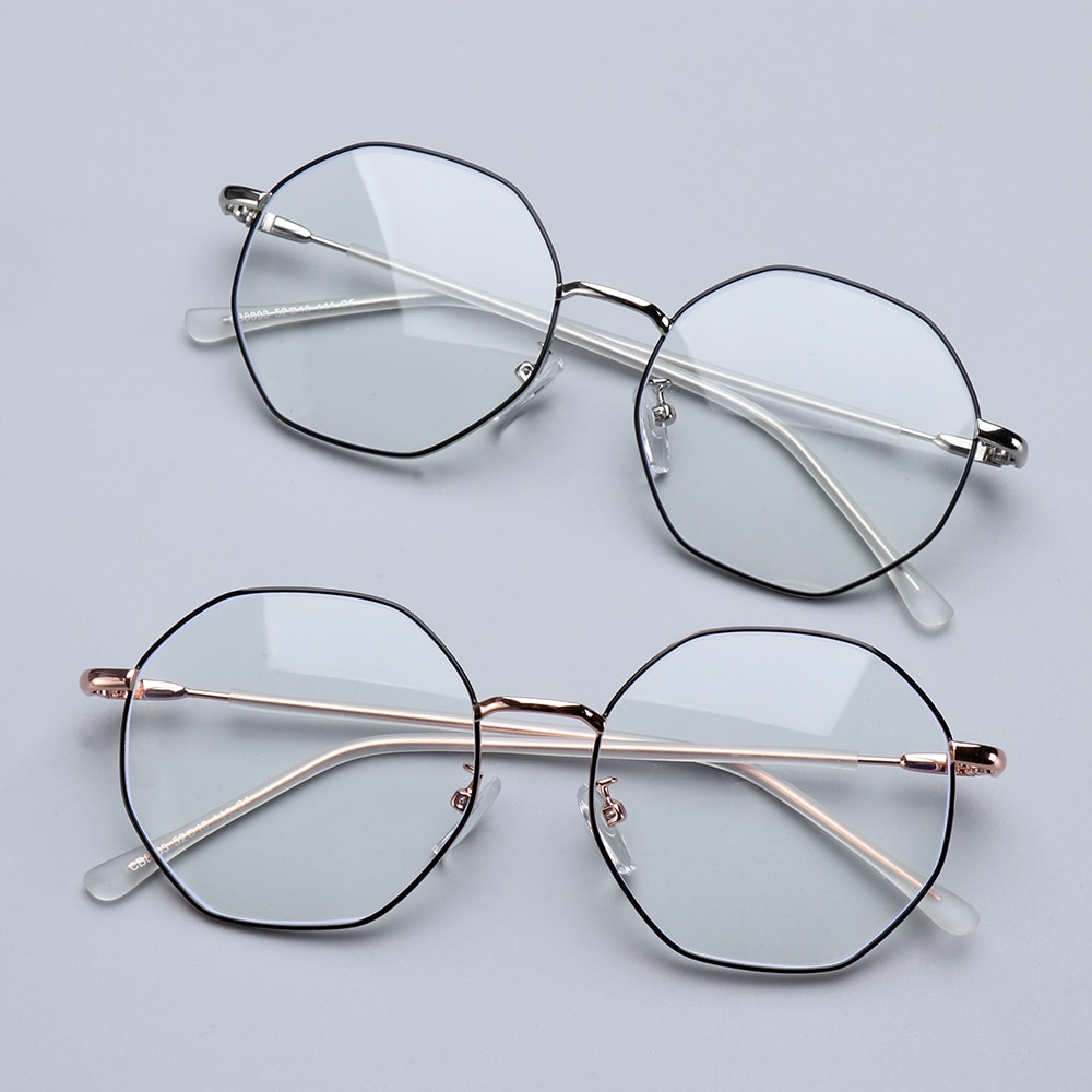 1PC Simple Retro Round Frame Metal Glasses Anti-Ra... – Grandado