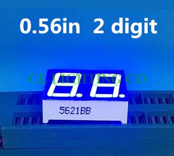 thumbnail image 2 of 0.36" Blue 5-Digit 7-Segment LED Display – Common Cathode Digital Tube Module 2 of 6