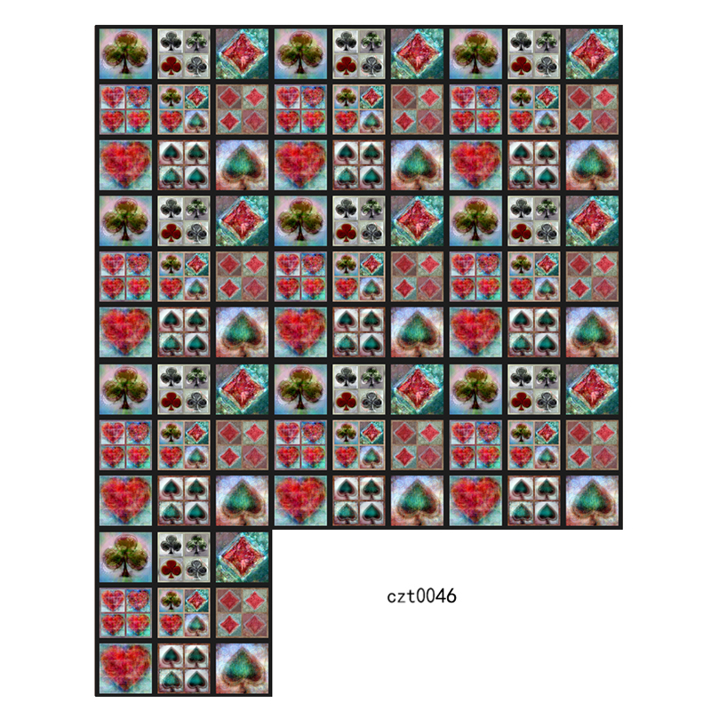 Mandala Crystal Wall Stickers Waterproof And Oil-Proof Kitchen Bathroom Home Decoration Self-Adhesive Ceramic Tile Wall Decora: pattern 13