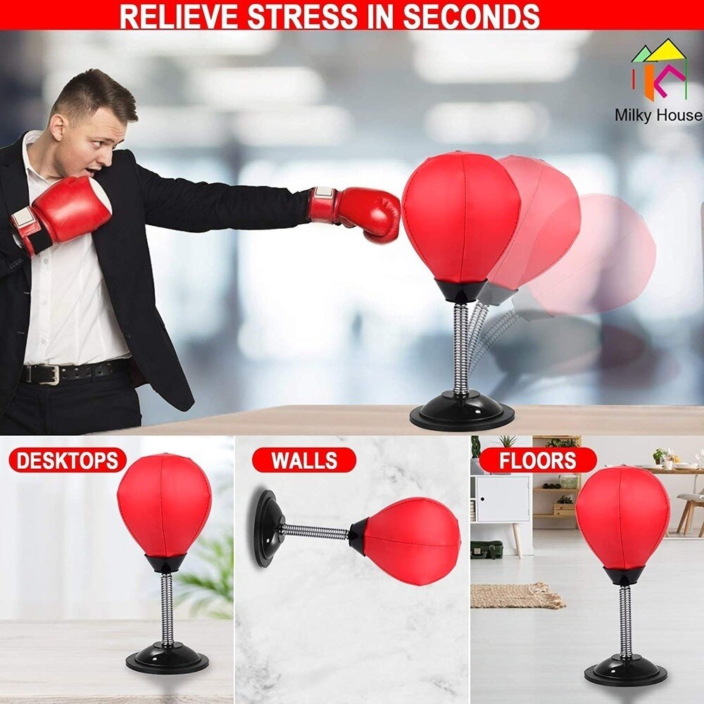 Sac de poinçonnage avec ventouse, anti-Stress, balle anti-Stress, sacoche de bureau remplie de cuir pour enfants et adultes