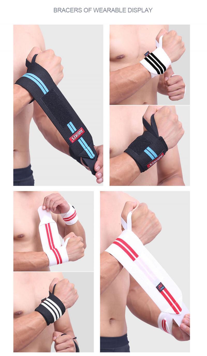 1 Paar Polsband Elastische Pols Wraps Bandages Gewichtheffen Ademend Grip Barbell Ondersteuning Bandjes Hand Protector Sport Veiligheid