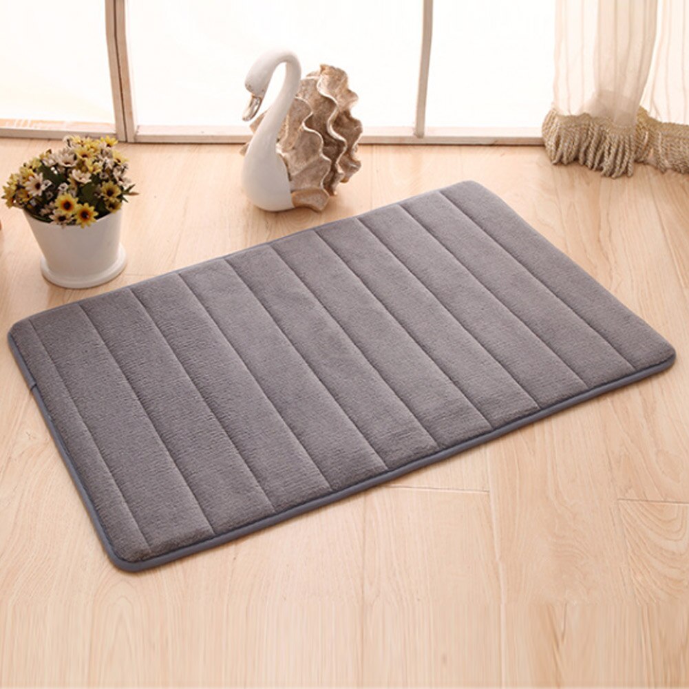 Tapis de bain en mousse à mémoire | Tapis de sol épais, doux et fort, absorbant et antidérapant, pour salle de bains, JAN88