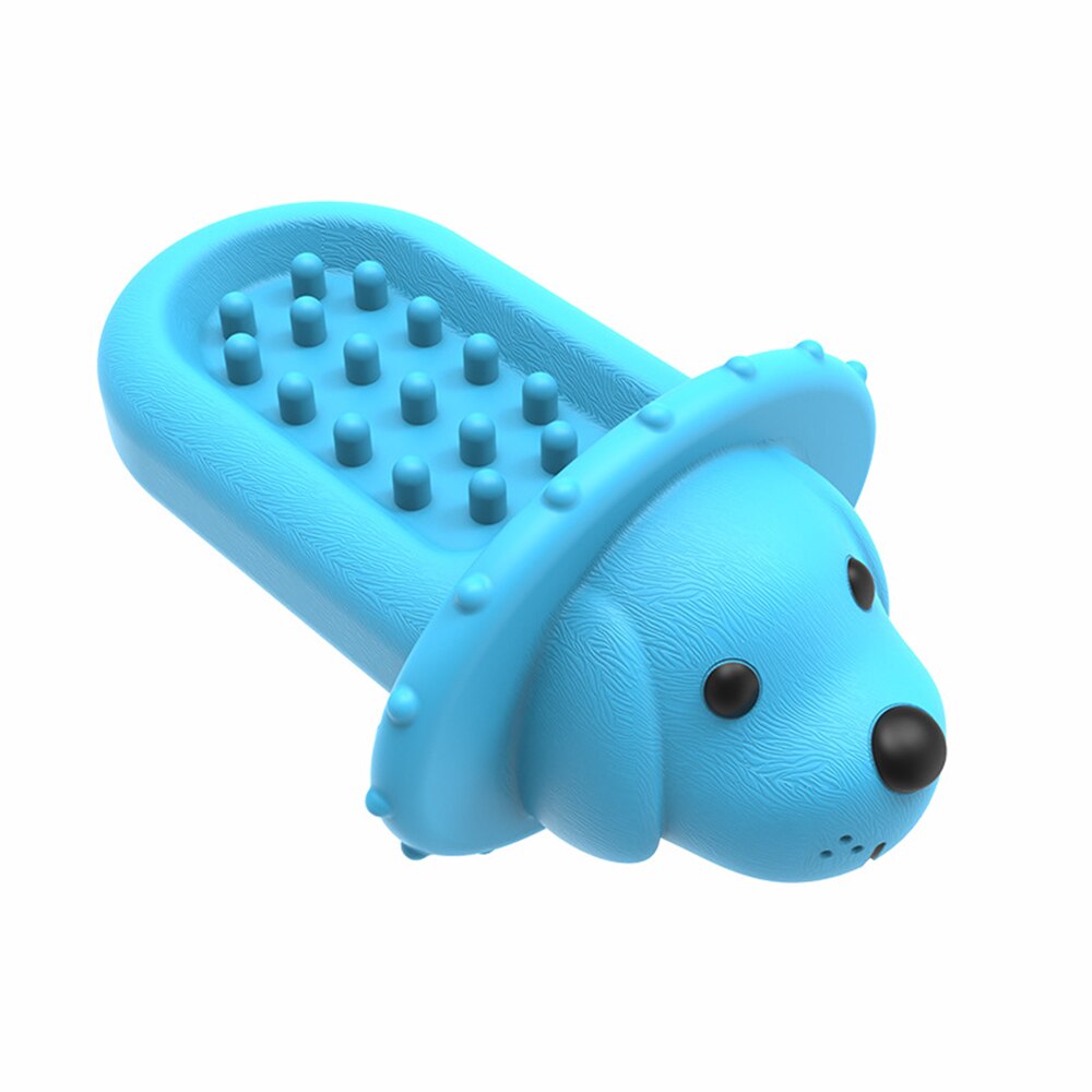 Dog Training Tools Cleaning Teeth Interactive Teething Stick Relief Dog Anxiety Stuck on the Dog Crate Silicone 2 Colors EIG88: Blue