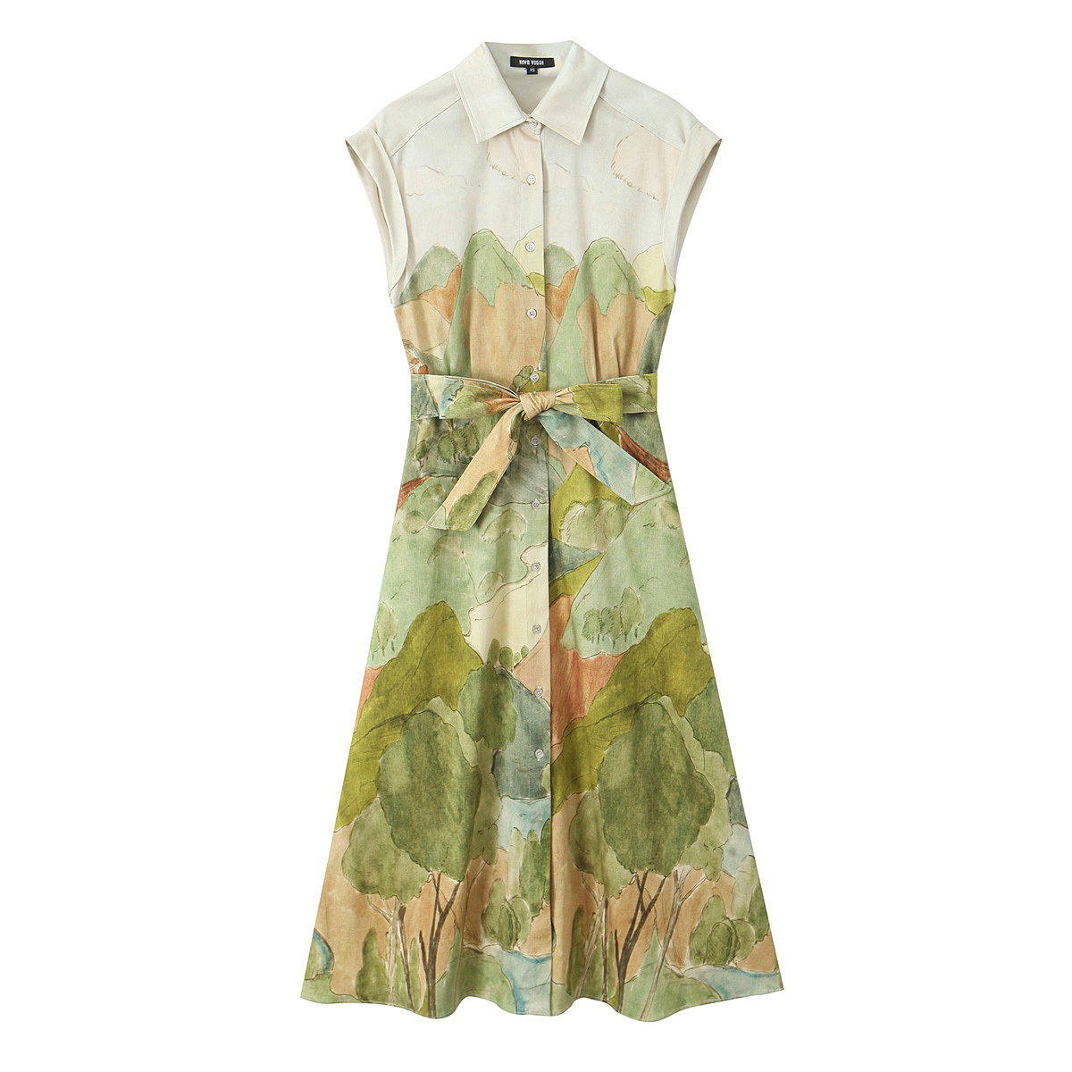 NIKKIE korte jurk met lurex crème