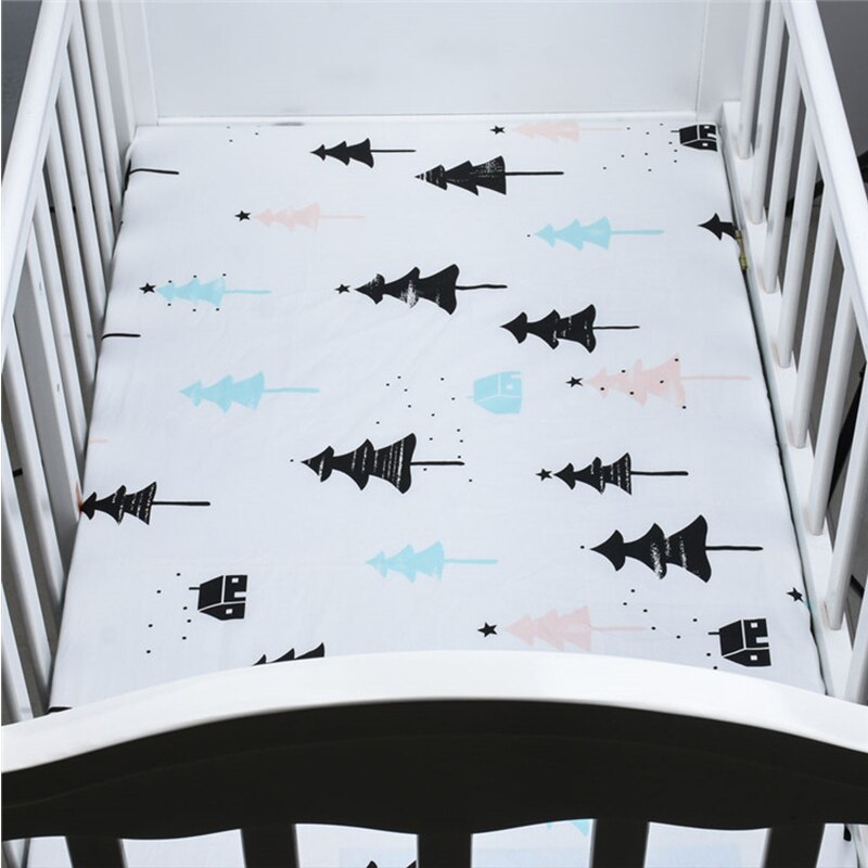 Sábana ajustable para bebé de 130x70 cm, Sábana 100% de algodón textil para el hogar, cubre sábanas, Protector de colchón, sábana para cuna, juego de cama para bebé