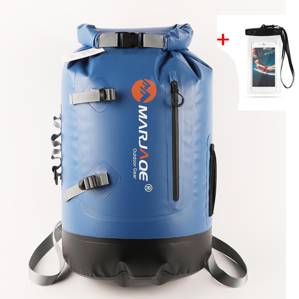 30l waterdichte droge tassen anti-aging ipx 6 zwemrugzakken met oprolbare bovenkant strandtas duikkajakzak 500d pvc-gaasdoekmateriaal: 30l marineblauw