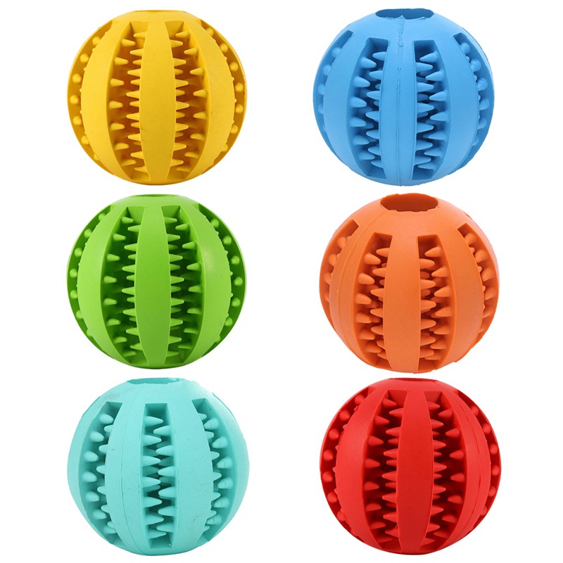 Pet Toy Balls Dog Chew Durable Dog Treat Balls Pet Rubber Elastic Ball for Small Dogs Release Pressure Interactive Active Funny