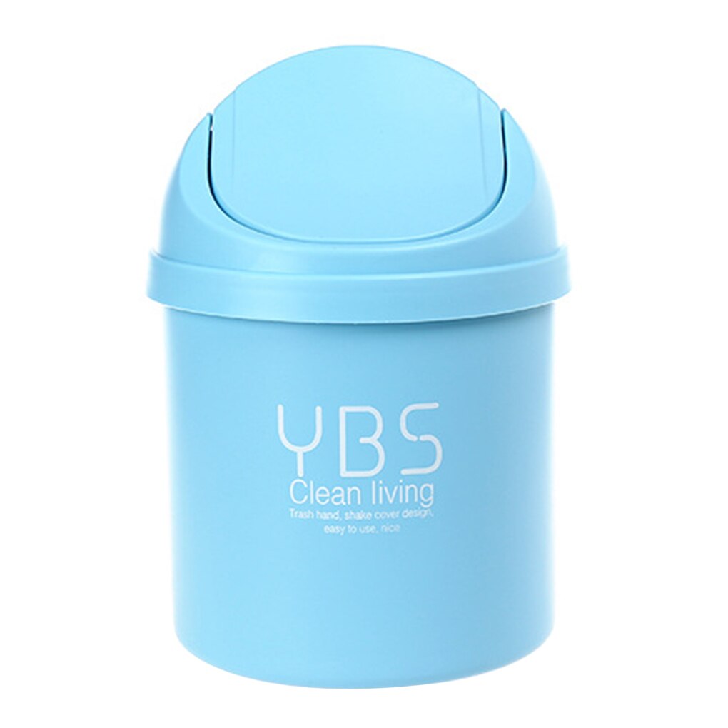 Mini Small Waste Bin Desktop Garbage Basket Home Table Plastic Office Supplies Trash Can Dustbin Sundries Barrel Box: 2