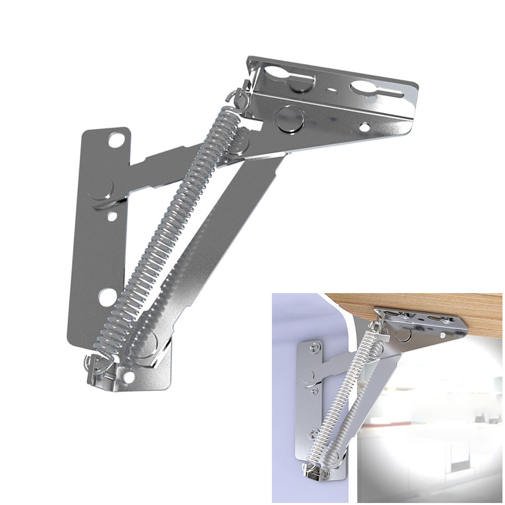 80 Degree Cupboard Door Lid Support Cabinet Spring Hinge Kitchen Stay Flap Triangular Durable Furniture Hardware Heavy Duty