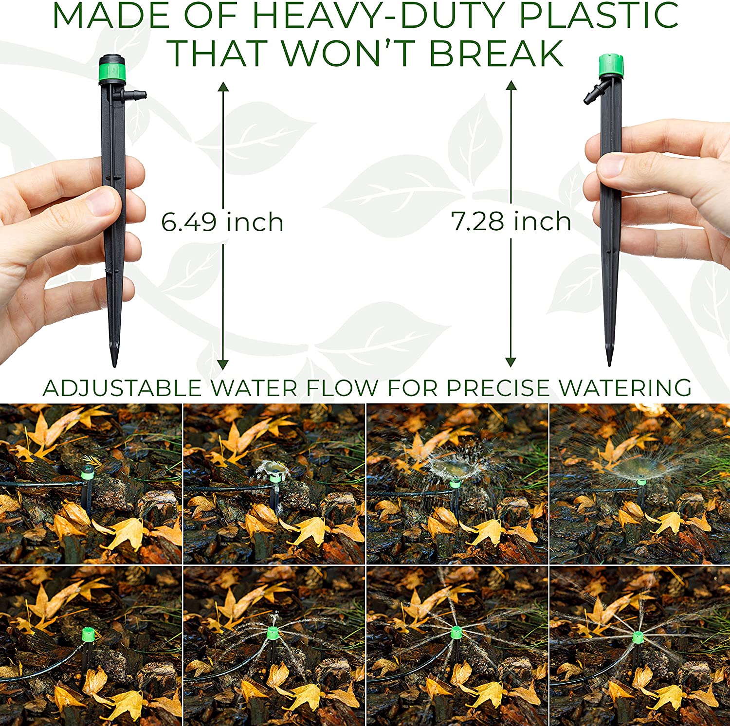 90Pcs Drip Irrigation Kit Sprinkler Adjustable Premium with Drip Emitters Irrigation Tubing System Connectors for Outdoor Indoor