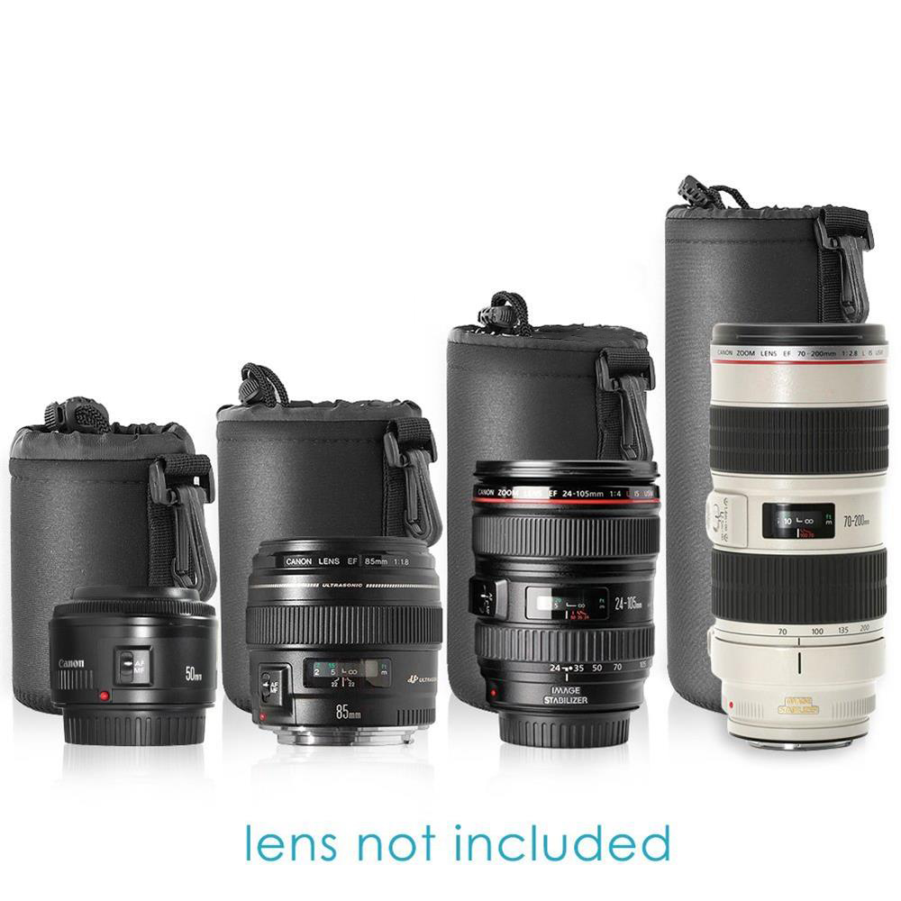 3mm Waterdichte Universele Matin Neopreen Zachte Video Camera Lens Pouch Bag Case Full Size SML XL Camera lens Protector