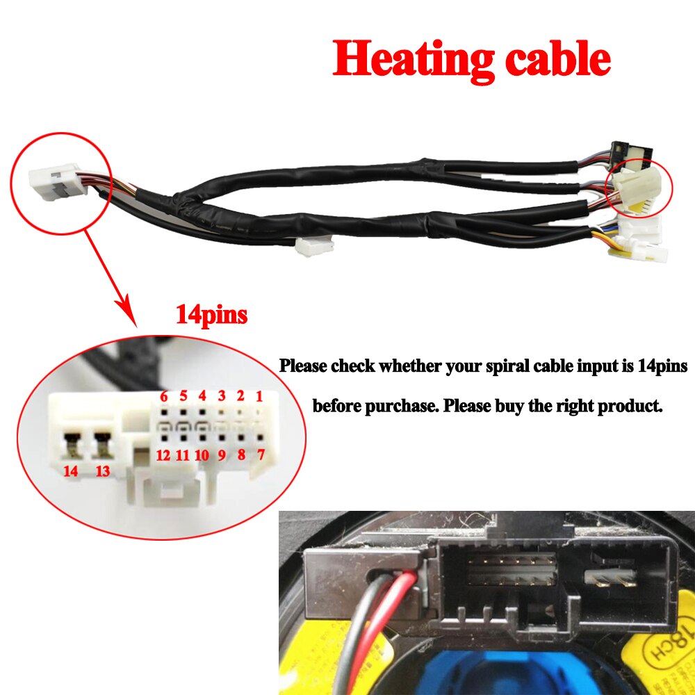 Auto Stuurwiel Knop Voor Hyundai Elantra Jaar I30 Audio Telefoon Bluetooth Cruise Control Auto Schakelaars: Heating cable