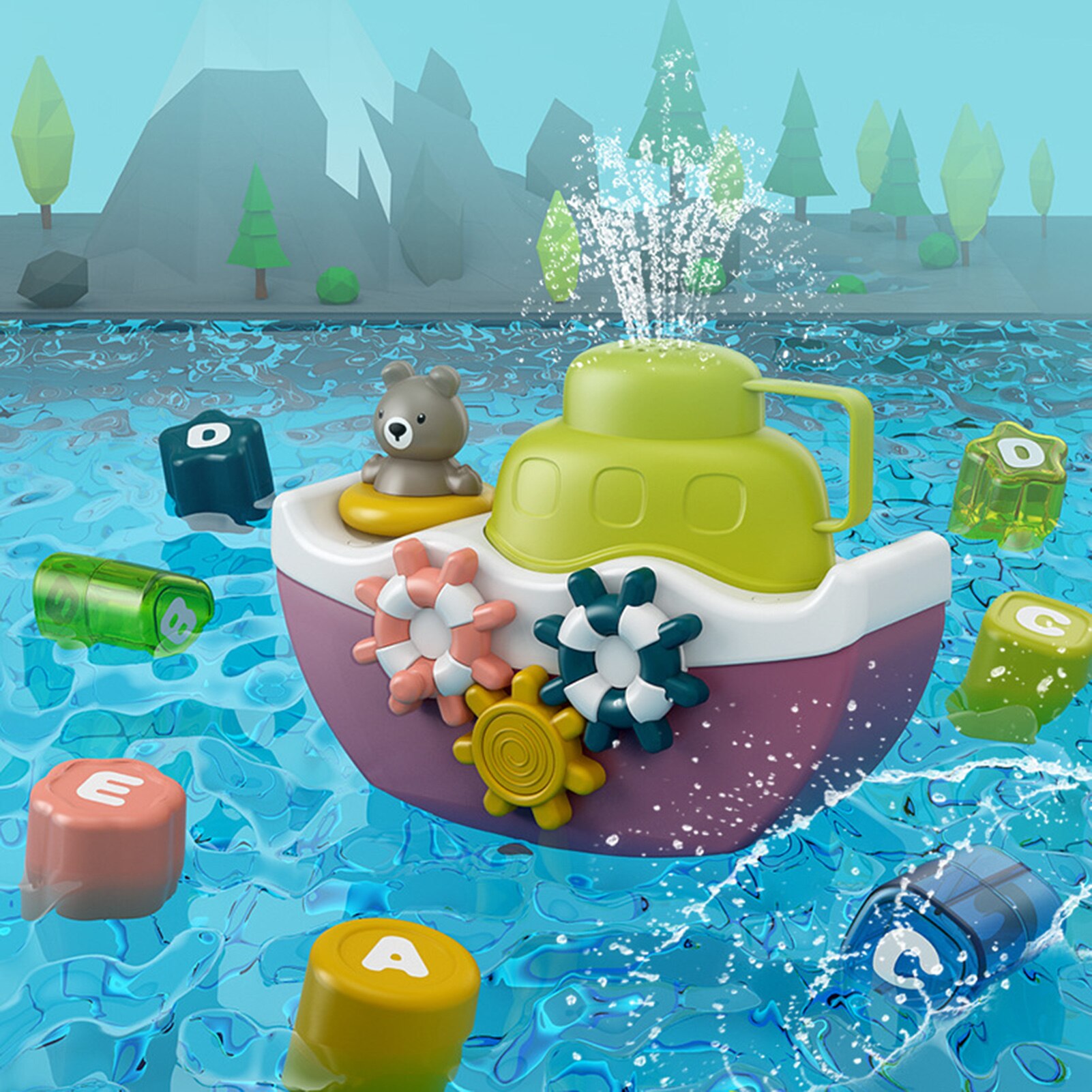 Kinderen Bad Water Spelen Speelgoed Bad Boot Speelgoed Kleur Erkenning Water Fun Speelgoed Baby Baby Early Education Badkamer Strand