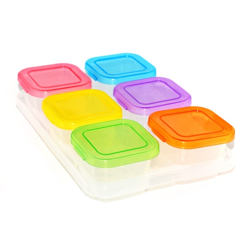 Contenedor de alimentos para bebé, refrigerador, cubos congelados con caja de almacenamiento de bandeja A2UB: C