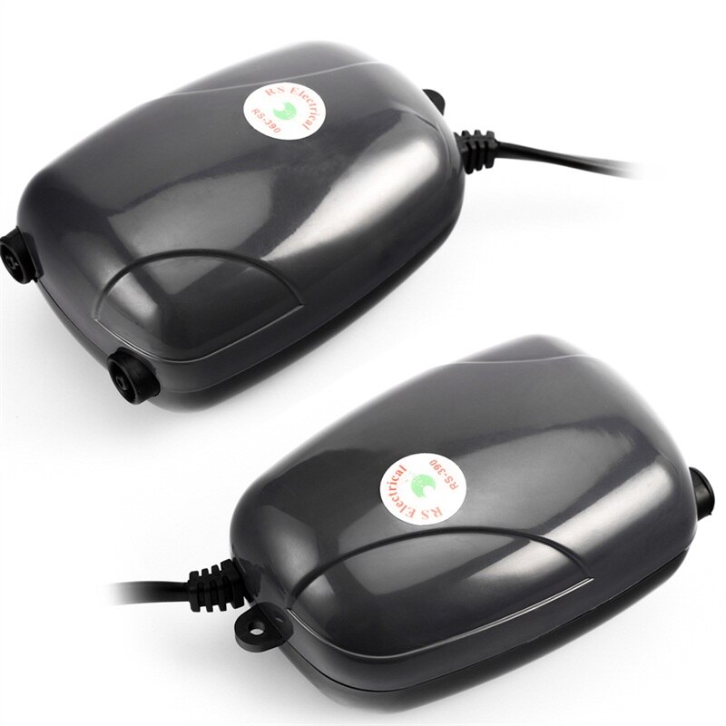 1Pc Black Praktische Mini Stille 5W Aquarium Inflatie Pomp Zuurstof Levering Luchtpomp Luchtcompressor Voor Aquarium outlet
