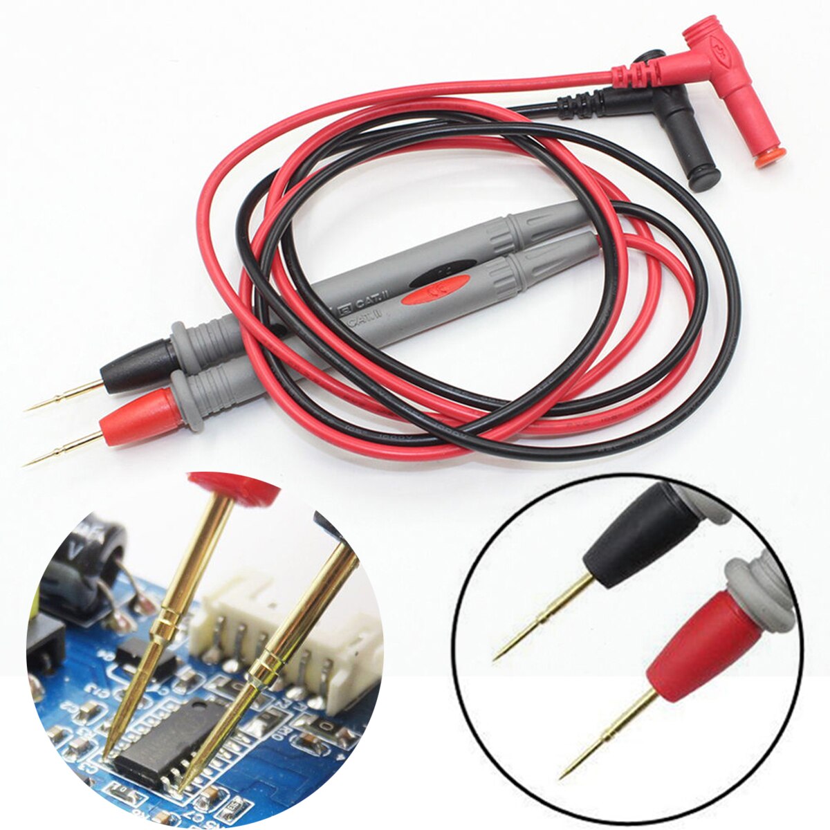 2pcs Needle Point Multi Meter Test Probe/Lead 1000V 20A For Digital Multimeter Mayitr Measurement Accessories