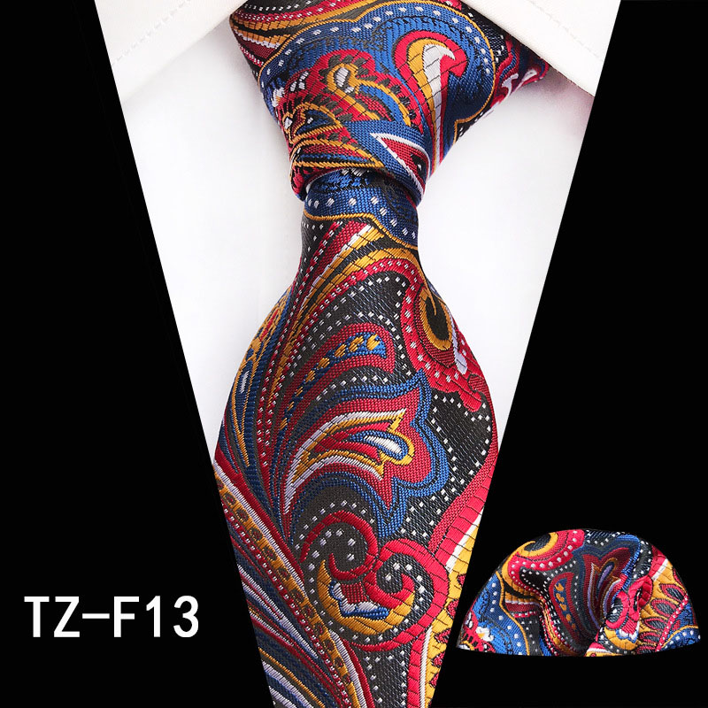 Ricnais Mode 8cm heren Zijden Stropdas Set Rood Groen Paisley Bloemen Handkershief Stropdas Pak Business Bruiloft Formele Hals ties Set