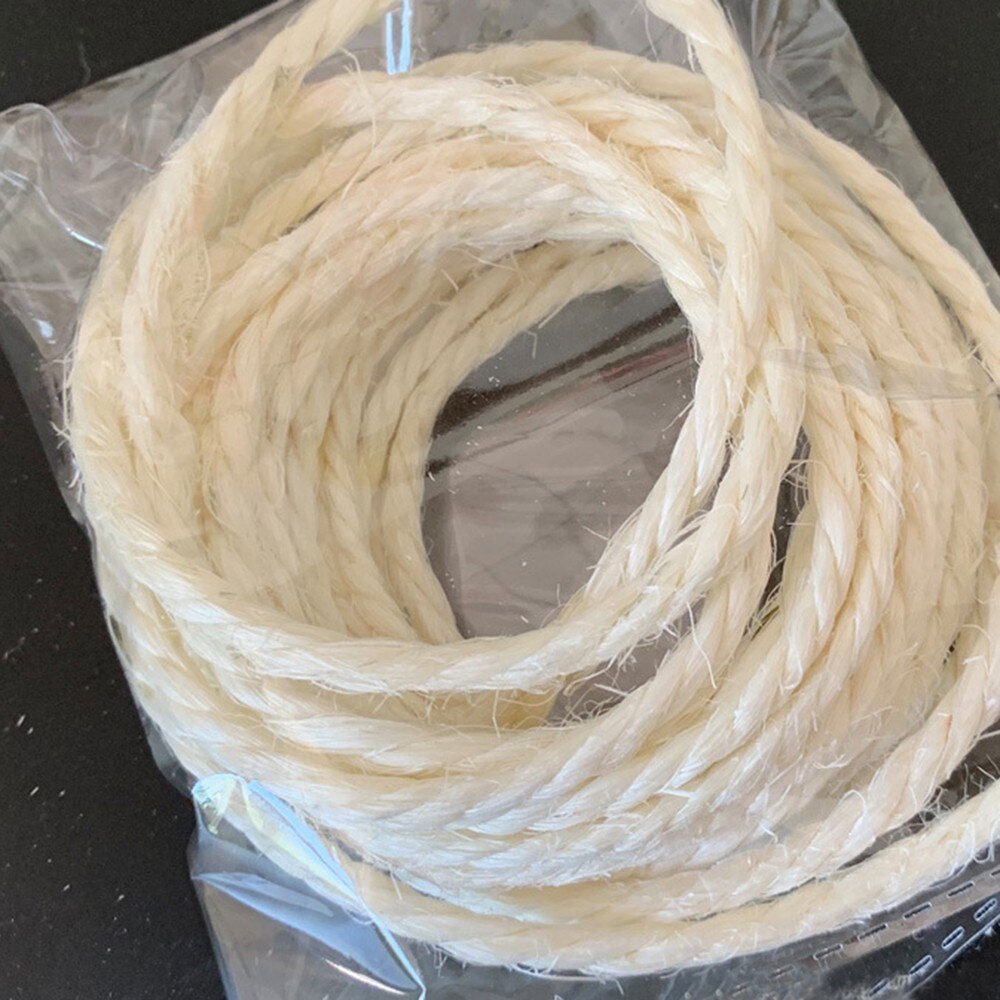 3/5/10/20M Pet Scratcher Post Hemp Rope DIY Sisal Rope for Cat Scratch Tree Funny Cat Toys Binding Rope for Cat Catching Frame