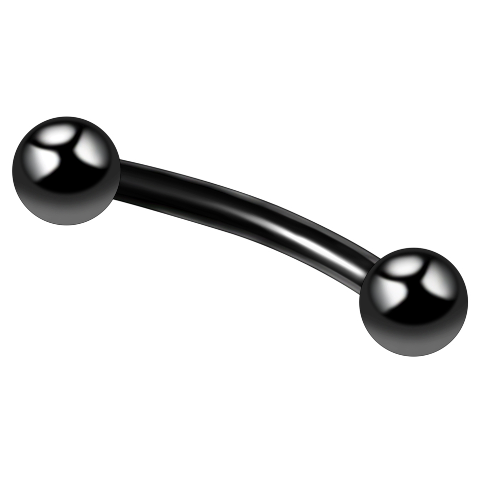 Piercings Labret Vertical de titanio G23, hilo externo, barra curva, lengua, ceja, labio, oreja, hélice, joyería para el cuerpo, 1 ud.: Gris / PLATEADO