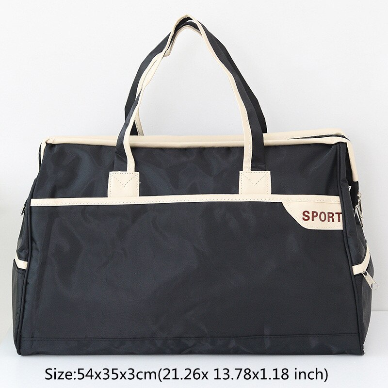 Bolsa de lona de viaje plegable, paquete de almacenamiento de ropa impermeable de alta capacidad, se puede mover, organizar, accesorios de bolso: Black B