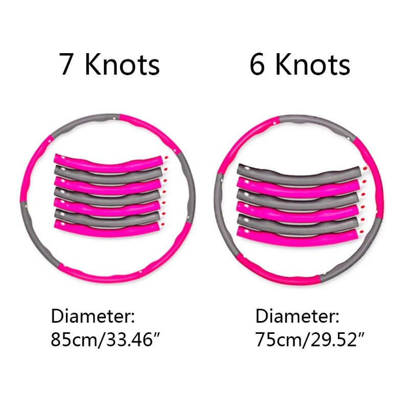 h oop 6/7 Pieces Tyres, Fitness, Adults, Easy to put Together, Slimming H oop, Removable Sections, H oops for Weigh